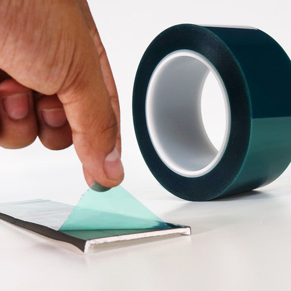 Green Tape High Temp. Silicone Adhesive PET Powder coating tape 50mm x 66mtr
