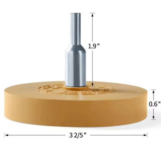 1 Pack Professional Adhesive Remover Wheel, Decal Remover Eraser Wheel, Suitable for Drill Rubber Eraser Wheel Decal Remover Tool Solid Adhesive Remover Wheel