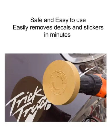 1 Pack Professional Adhesive Remover Wheel, Decal Remover Eraser Wheel, Suitable for Drill Rubber Eraser Wheel Decal Remover Tool Solid Adhesive Remover Wheel