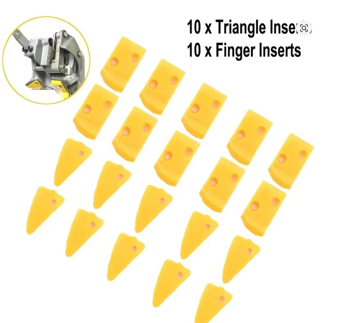 Anti-scratch Triangle Inserts Nylon Finger Inserts 20pcs Plastic Yellow Set Pack Leverless Protector For Corghi