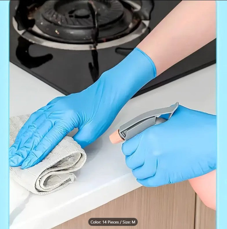 nitrile gloves,suitable for aquarium cleaning, daily cleaning, (Size M)